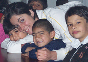 Rebecca Welsh with Children 2004
