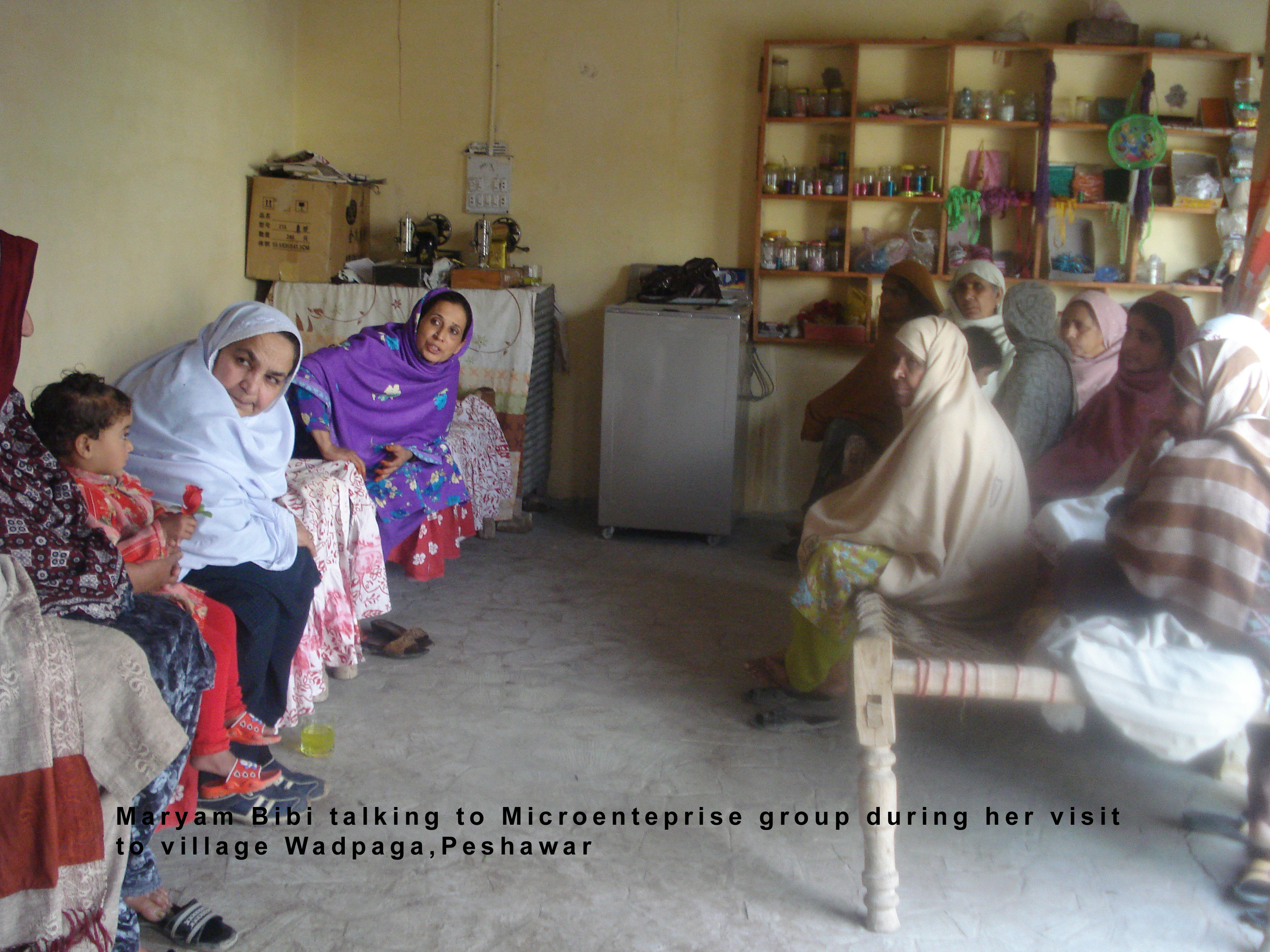 Maryam visits microenterprise group in Wadpaga, Peshawar